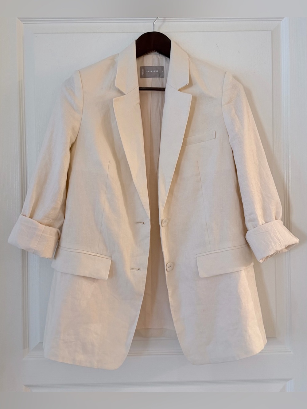 Everlane Pale Peach Linen Blazer